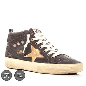 Golden Goose Canvas & gold midstars Box + dust bag euro 38